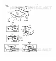 SIDE COVERS   CHAIN COVER voor Kawasaki KLR600 1993