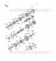 TRANSMISSION voor Kawasaki KLR600 1993