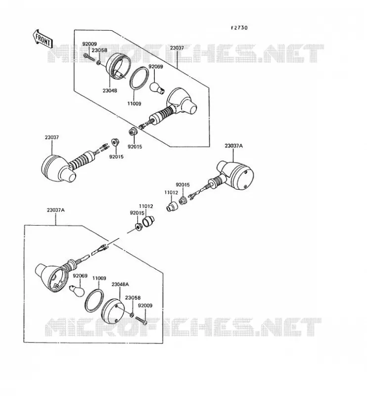 INDICATORS Kawasaki MOTOS 600 1993 KLR600  KL600-B8