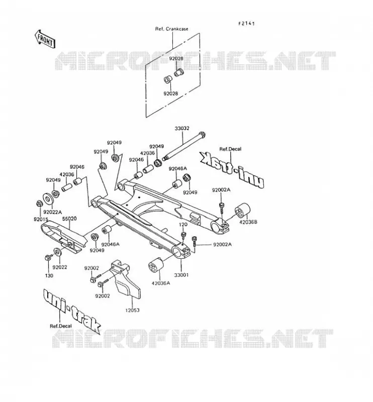 SWINGARM Kawasaki MOTOS 600 1994 KLR600  KL600-B9
