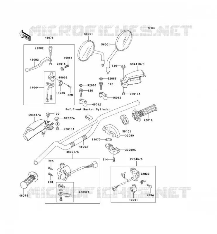 HANDLEBAR Kawasaki MOTOS 650 1997 KLR650  KL650-A11