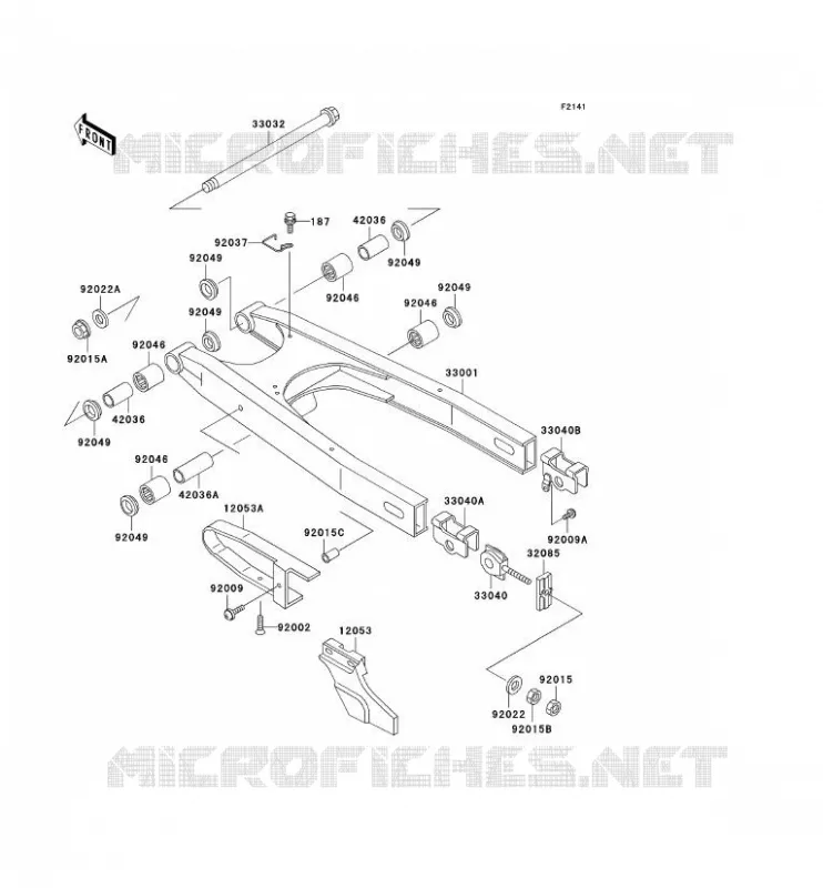 SWINGARM Kawasaki MOTOS 650 1997 KLR650  KL650-A11