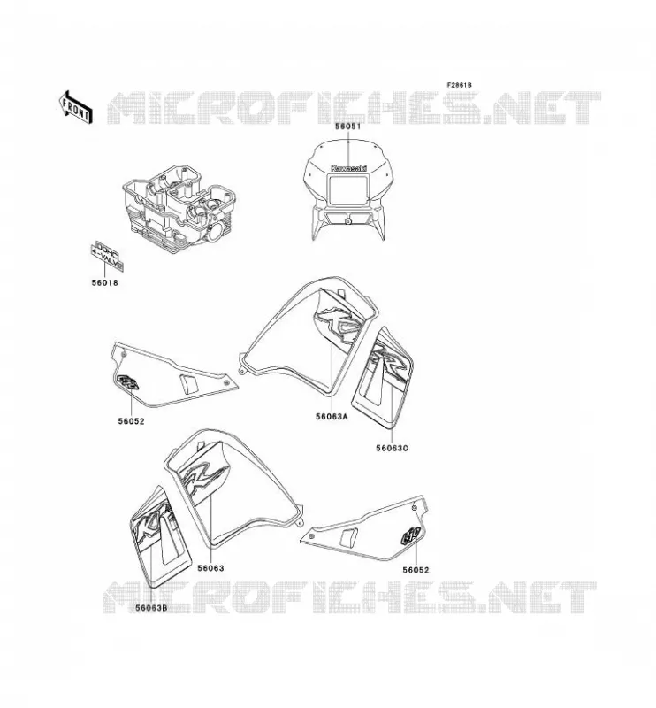 STICKER(GREEN) Kawasaki MOTOS 650 2000 KLR650  KL650-A14