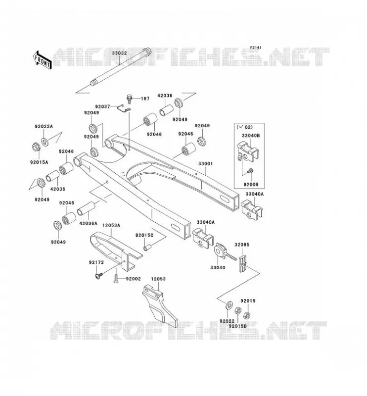 SWINGARM Kawasaki MOTOS 650 2001 KLR650  KL650-A15
