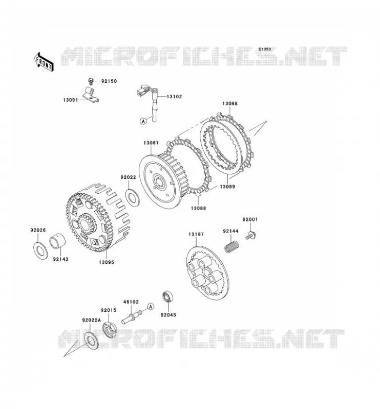 CLUTCH Kawasaki MOTOS 650 2003 KLR650  KL650-A17
