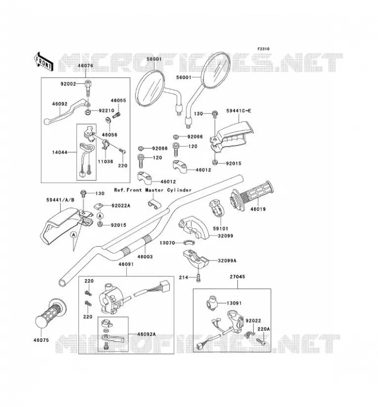 HANDLEBAR Kawasaki MOTOS 650 2005 KLR650  KL650-A19