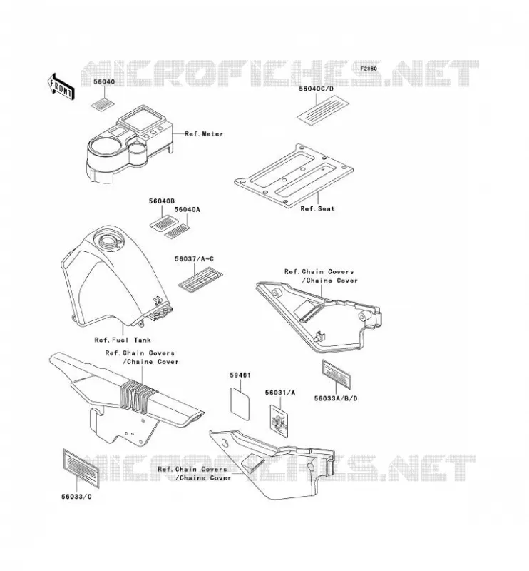 LABELS Kawasaki MOTOS 650 2005 KLR650  KL650-A19