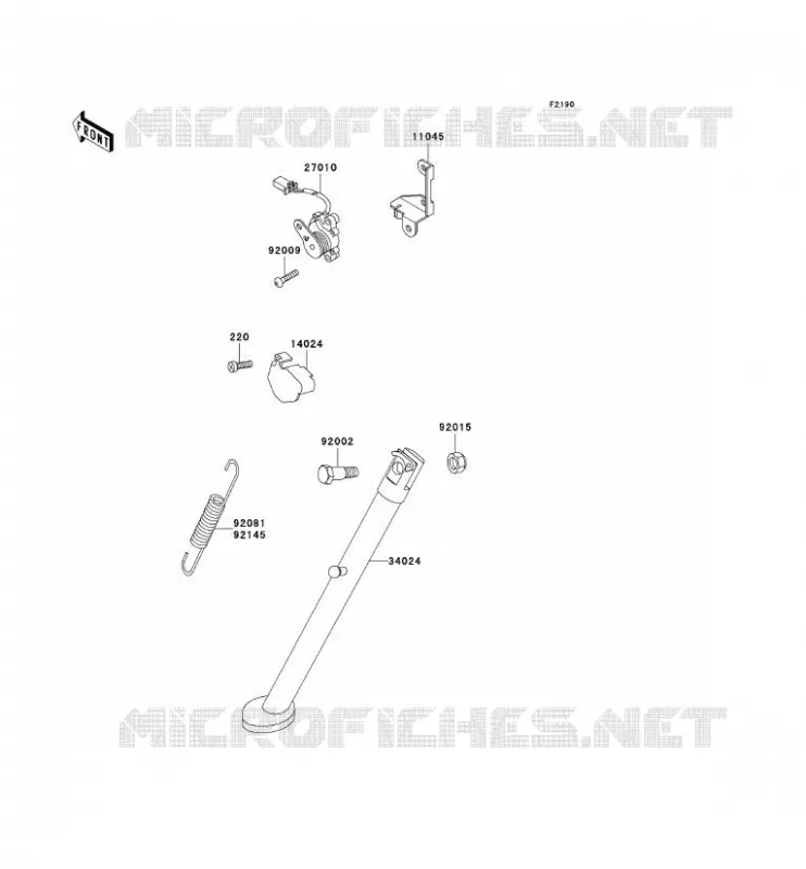 STAND Kawasaki MOTOS 650 2005 KLR650  KL650-A19
