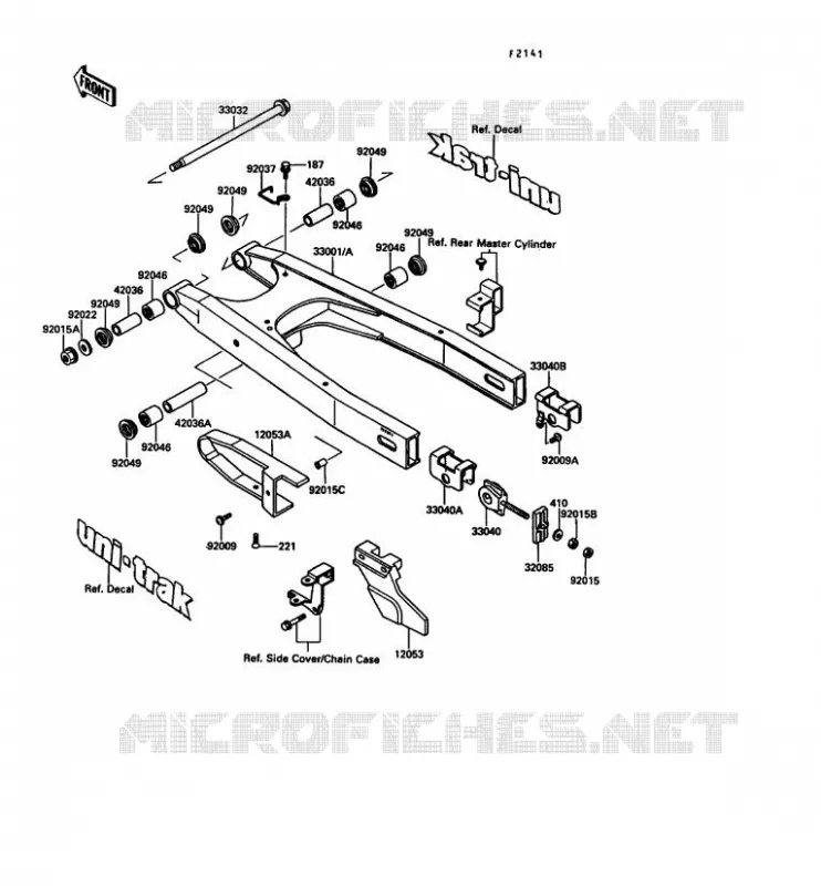 SWINGARM Kawasaki MOTOS 650 1990 KLR650  KL650-A4
