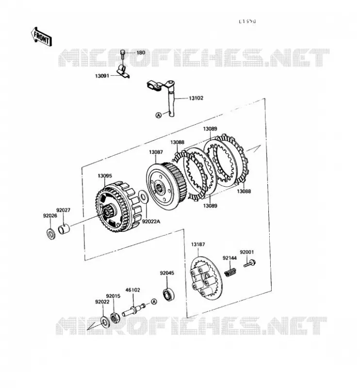 CLUTCH Kawasaki MOTOS 650 1991 KLR650  KL650-A5