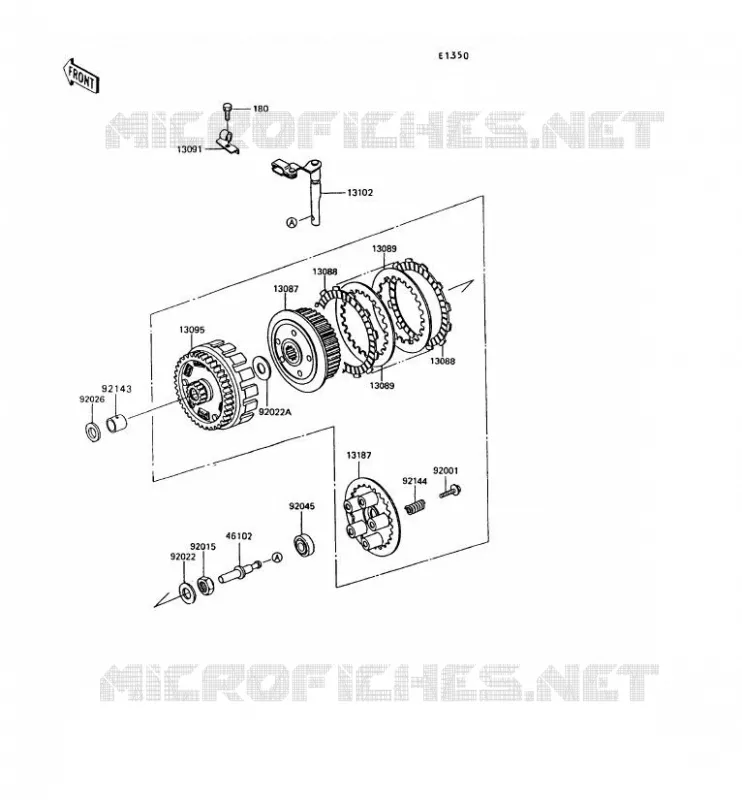 CLUTCH Kawasaki MOTOS 650 1992 KLR650  KL650-A6