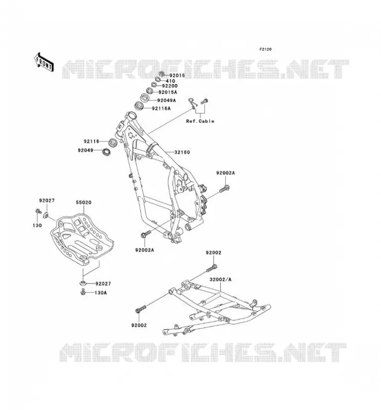 CHASSIS Kawasaki MOTOS 650 2006 KLR650  KL650A6F