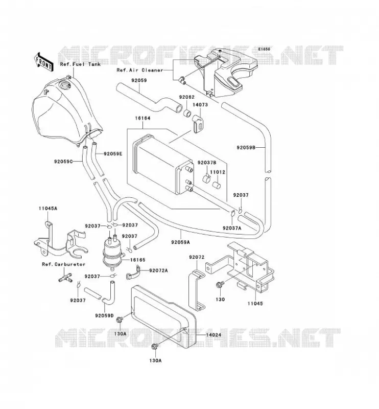 FUEL EVAPORATION SYSTEM(CA) Kawasaki MOTOS 650 2006 KLR650  KL650A6F