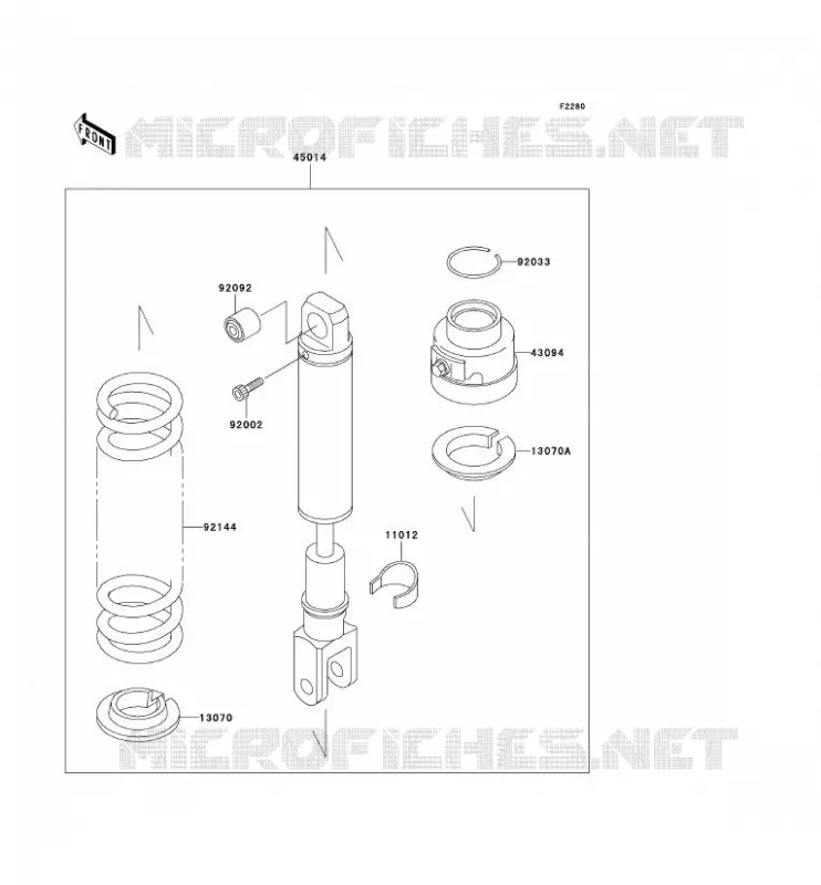 SUSPENSION - SHOCK ABSORBER Kawasaki MOTOS 650 2006 KLR650  KL650A6F