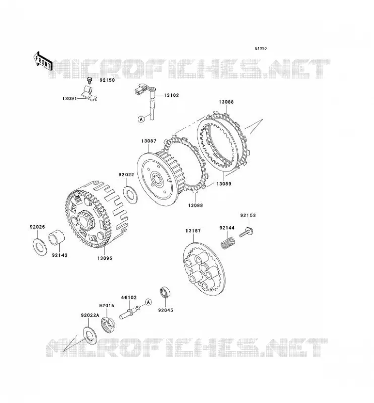 CLUTCH Kawasaki MOTOS 650 2007 KLR650  KL650A7F
