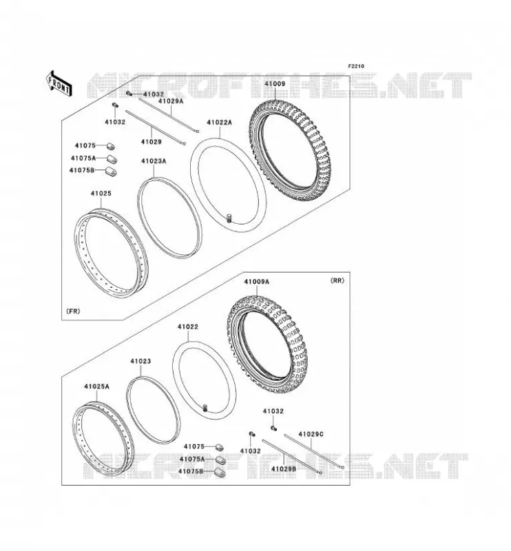 WHEELS - TIRES Kawasaki MOTOS 650 2007 KLR650  KL650A7F
