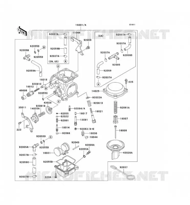 CARBURETOR Kawasaki MOTOS 650 2007 KLR650  KL650A7F