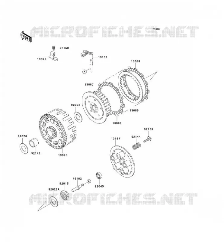 CLUTCH Kawasaki MOTOS 650 2007 KLR650  KL650A7F