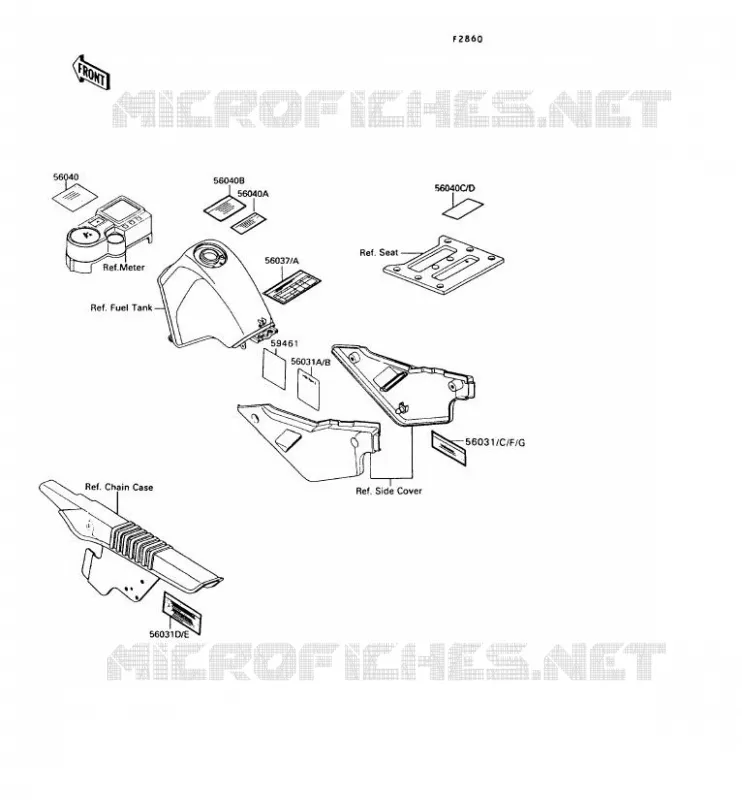 LABELS Kawasaki MOTOS 650 1995 KLR650  KL650-A9