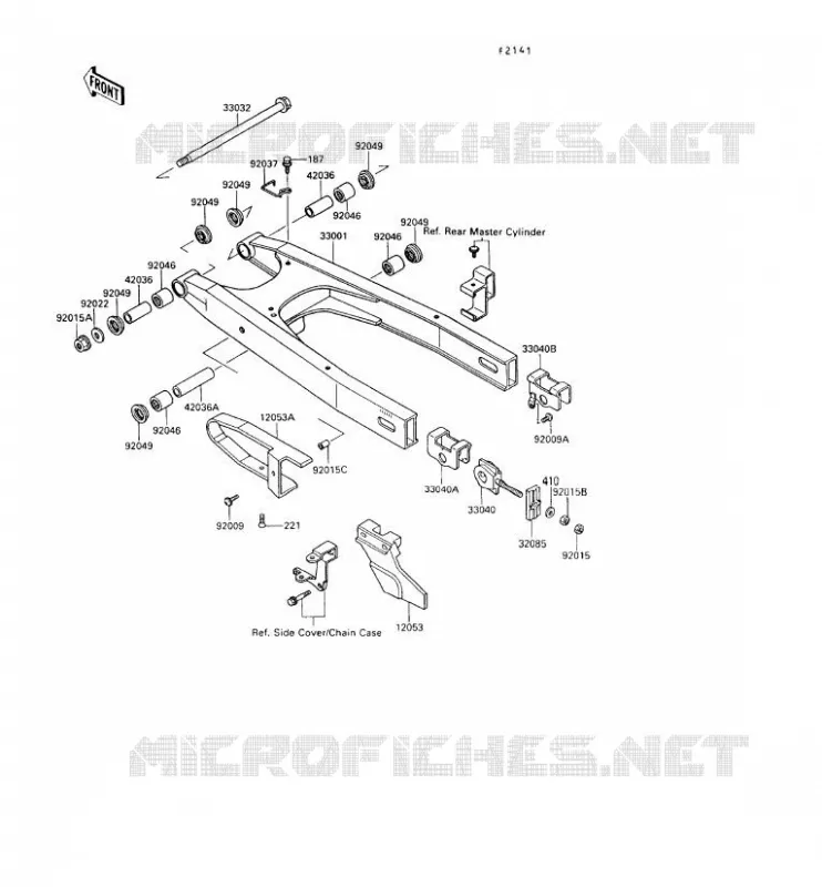 SWINGARM Kawasaki MOTOS 650 1995 KLR650  KL650-A9