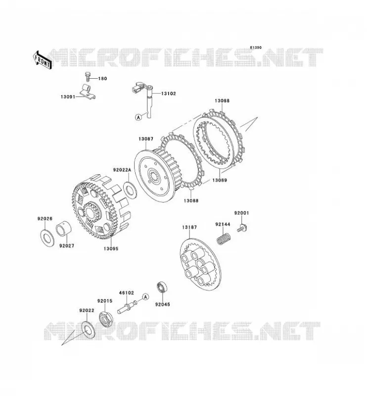 CLUTCH Kawasaki MOTOS 650 1989 TENGAI  KL650-B1