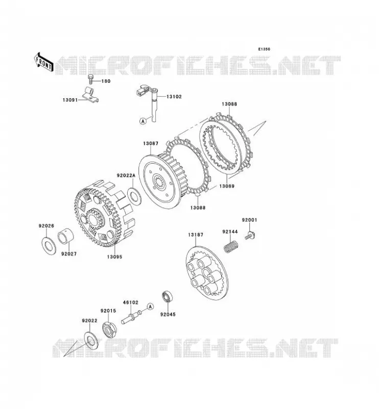 CLUTCH Kawasaki MOTOS 650 1990 TENGAI  KL650-B2