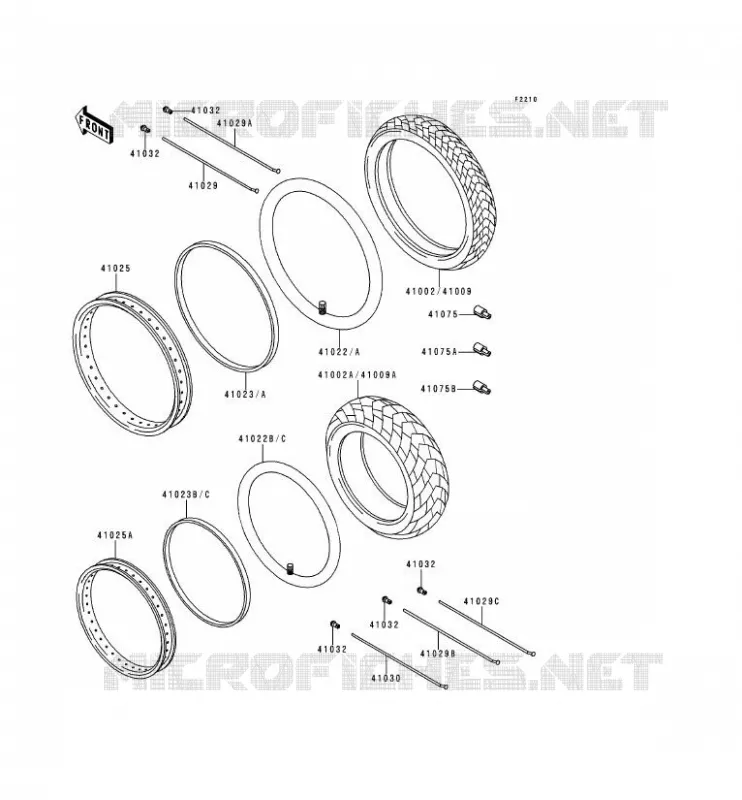 TIRES Kawasaki MOTOS 650 1995 KLR650  KL650-C1