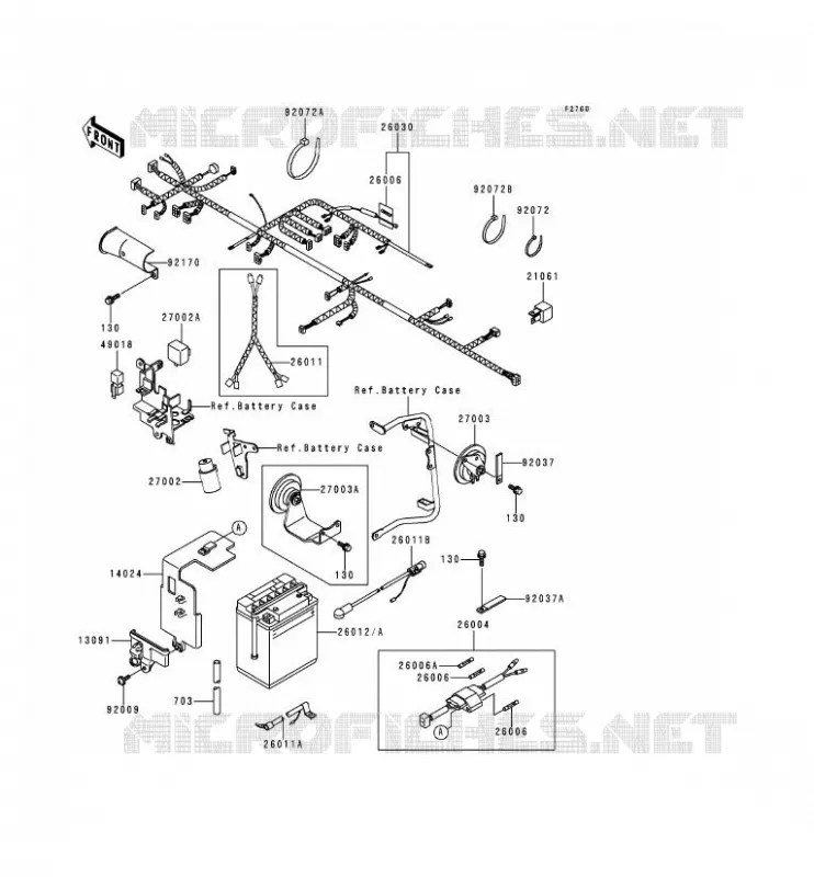 CHASSIS ELECTRICAL EQUIPMENT Kawasaki MOTOS 650 1996 KLR650  KL650-C2