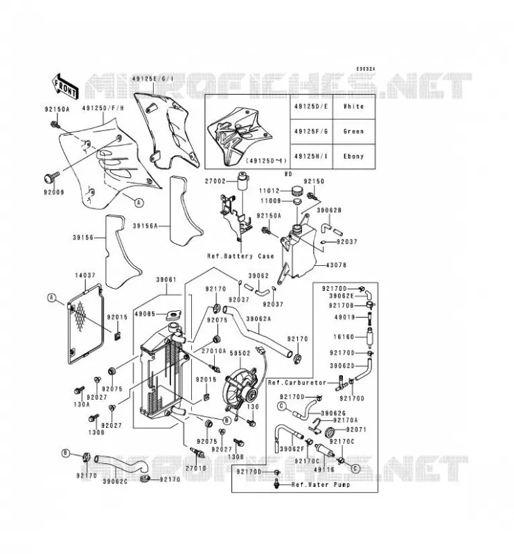 RADIATOR Kawasaki MOTOS 650 1997 KLR650  KL650-C3