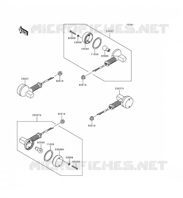 INDICATORS Kawasaki MOTOS 650 1997 KLR650  KL650-C3