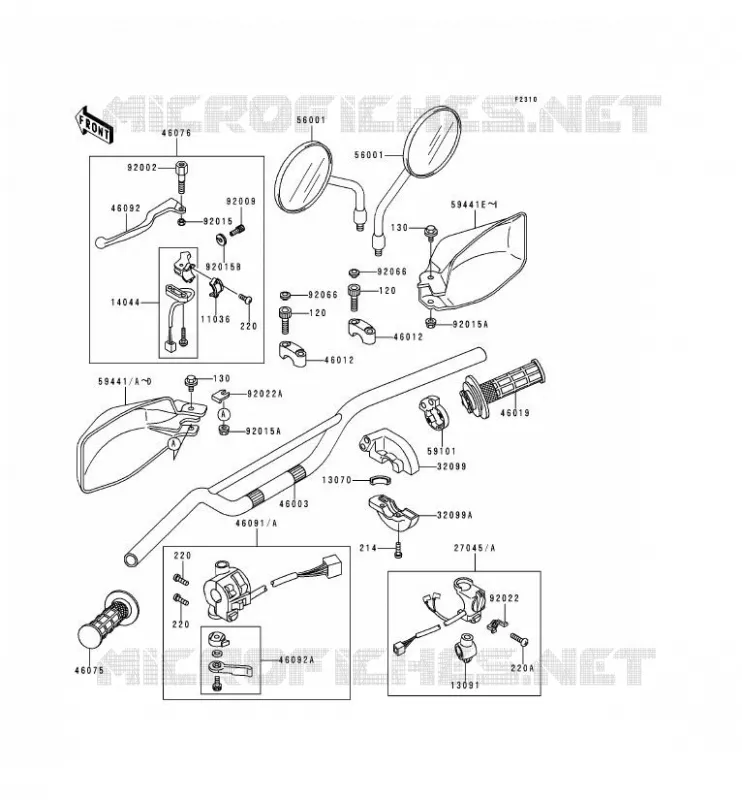 HANDLEBAR Kawasaki MOTOS 650 1998 KLR650  KL650-C4