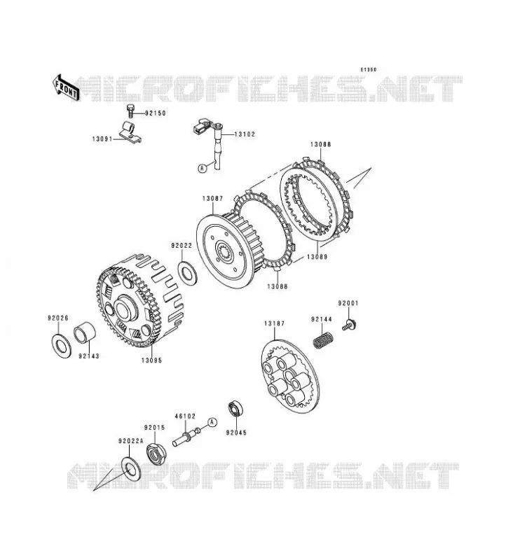 CLUTCH Kawasaki MOTOS 650 1999 KLR650  KL650-C5
