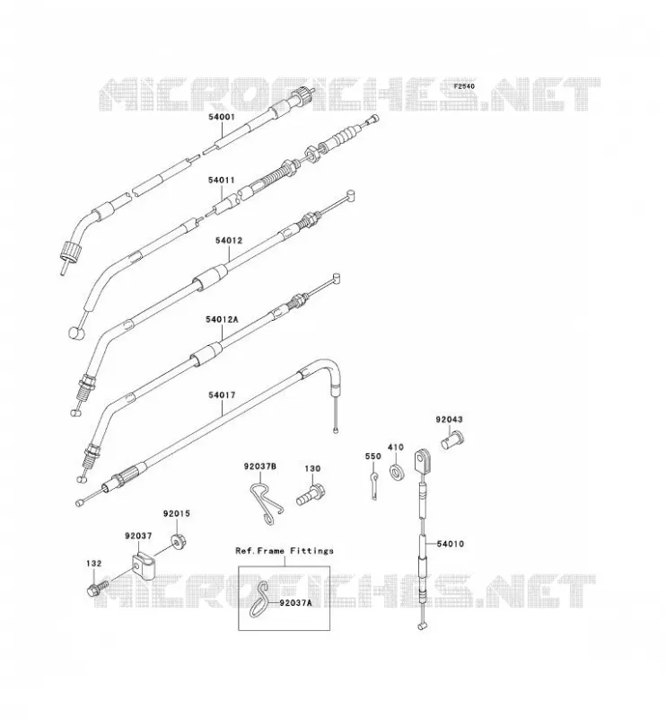 CABLES Kawasaki MOTOS 650 2000 KLR650  KL650-C6