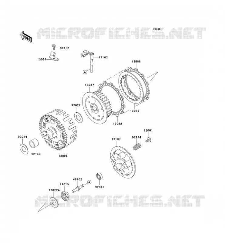 CLUTCH Kawasaki MOTOS 650 2000 KLR650  KL650-C6