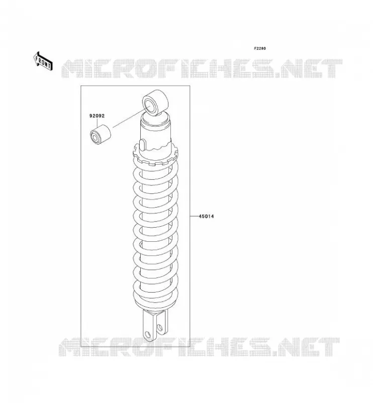 SUSPENSION - SHOCK ABSORBER Kawasaki MOTOS 650 2000 KLR650  KL650-C6