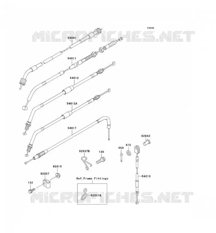 CABLES Kawasaki MOTOS 650 2001 KLR650  KL650-C7