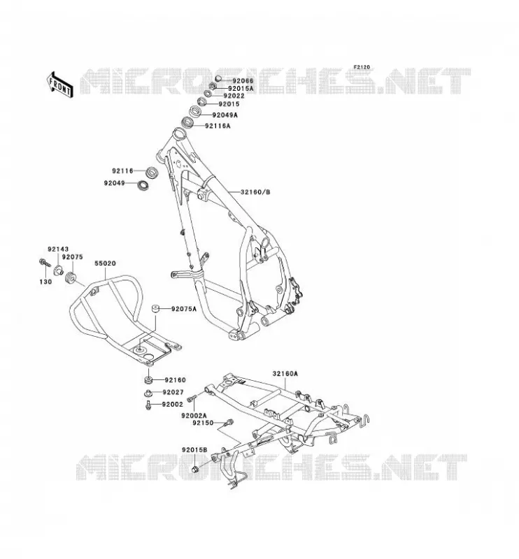 CHASSIS Kawasaki MOTOS 650 2001 KLR650  KL650-C7