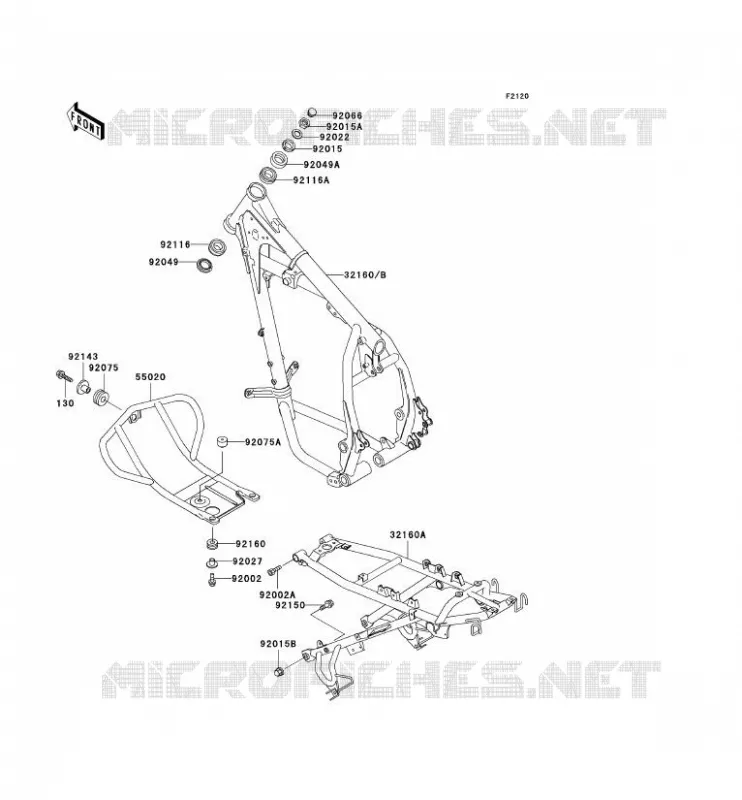 CHASSIS Kawasaki MOTOS 650 2002 KLR650  KL650-C8