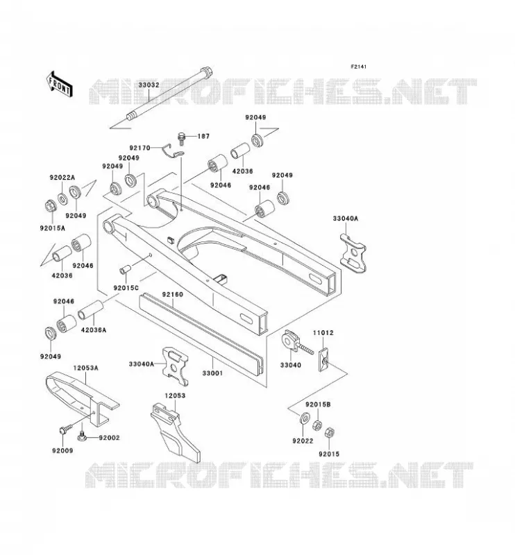 SWINGARM Kawasaki MOTOS 650 2002 KLR650  KL650-C8