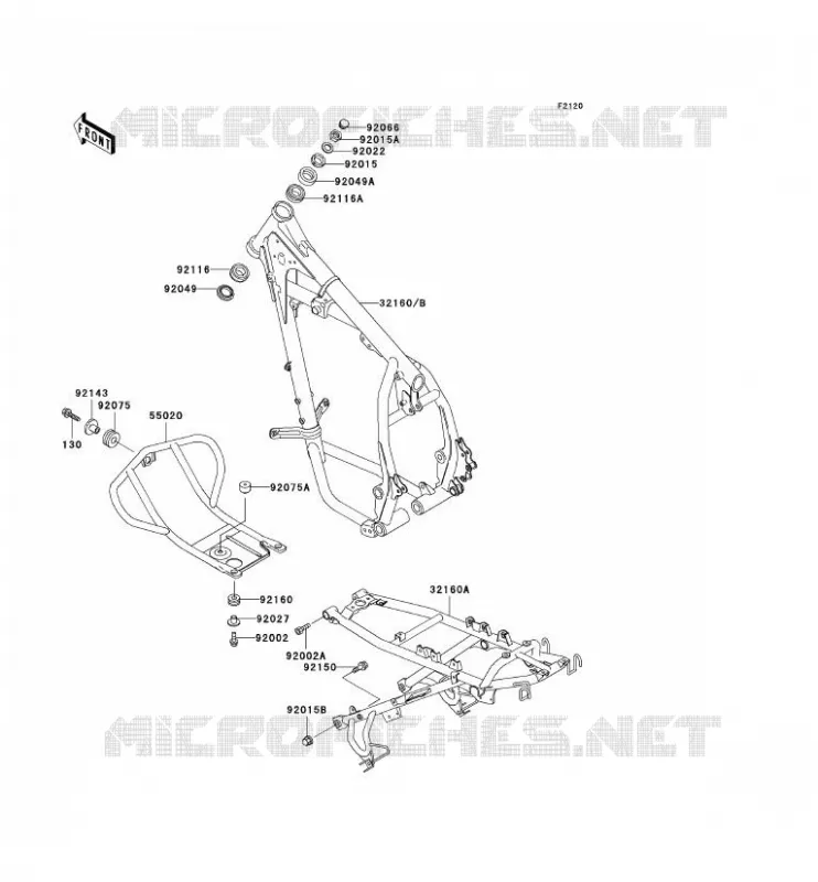 CHASSIS Kawasaki MOTOS 650 2002 KLR650  KL650-C8