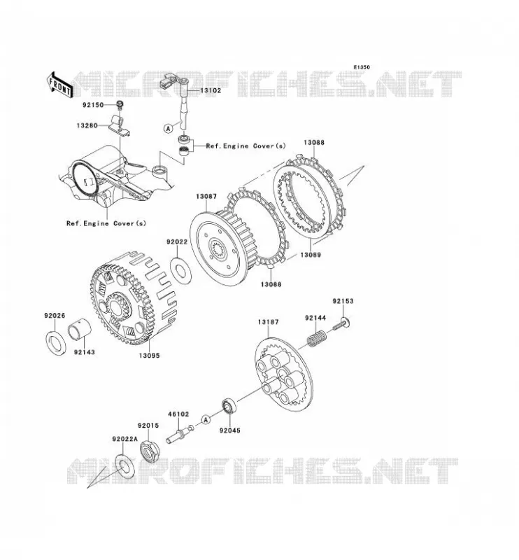 CLUTCH Kawasaki MOTOS 650 2008 KLR650  KL650E8F