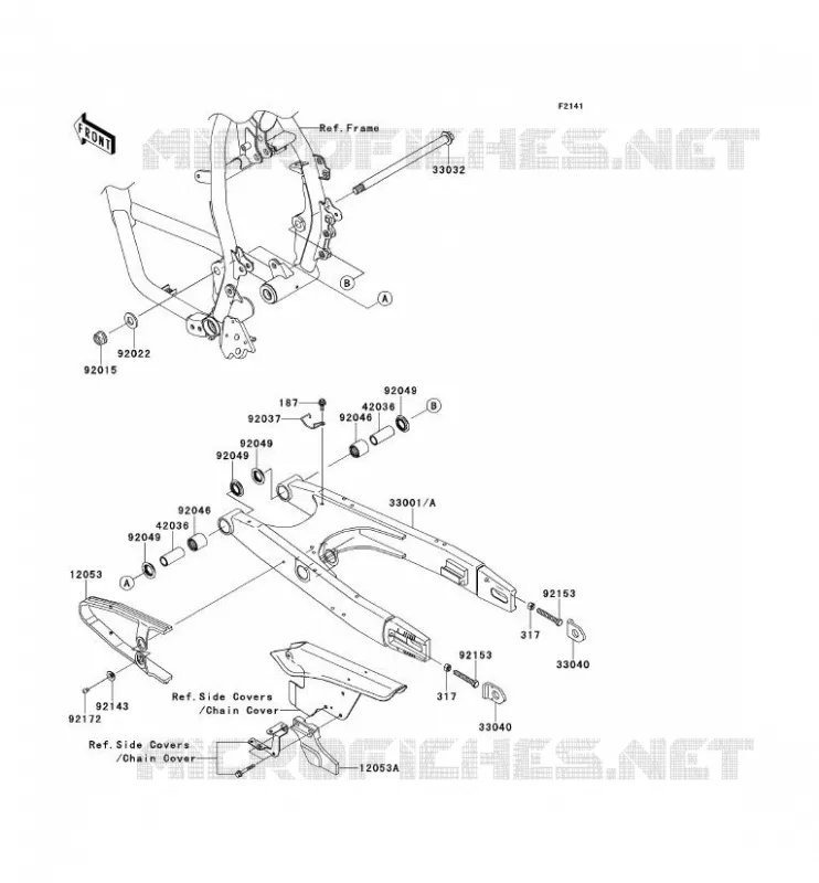 SWINGARM Kawasaki MOTOS 650 2009 KLR650  KL650E9F