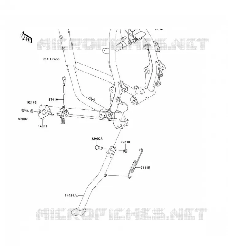 STAND Kawasaki MOTOS 650 2009 KLR650  KL650E9F