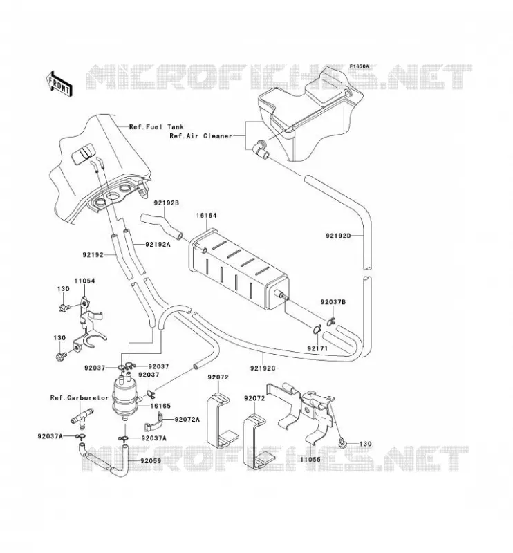 FUEL EVAPORATION SYSTEM Kawasaki MOTOS 650 2010 KLR650  KL650EAF