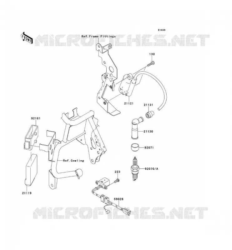IGNITION SYSTEM Kawasaki MOTOS 650 2010 KLR650  KL650EAF