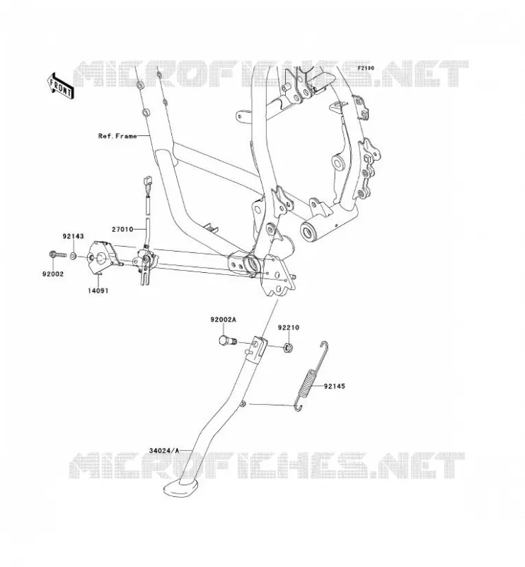 STAND Kawasaki MOTOS 650 2010 KLR650  KL650EAF