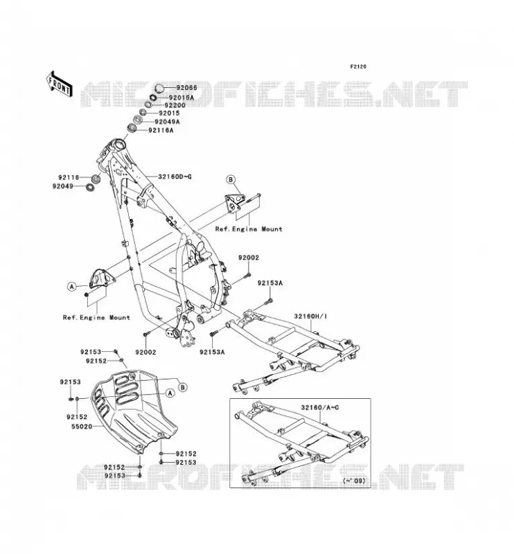 CHASSIS Kawasaki MOTOS 650 2010 KLR650  KL650EAF