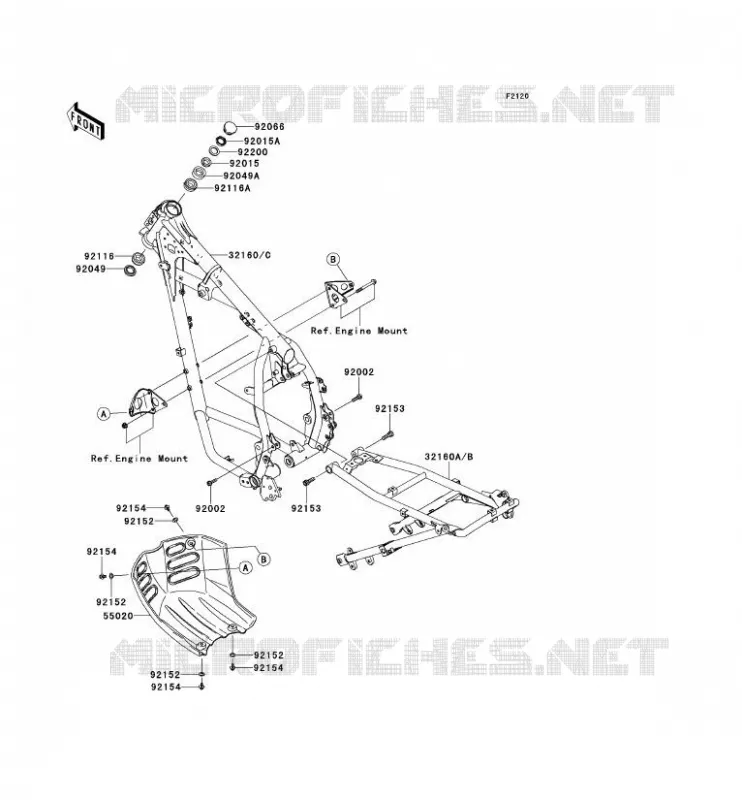 CHASSIS Kawasaki MOTOS 650 2011 KLR650  KL650EBF