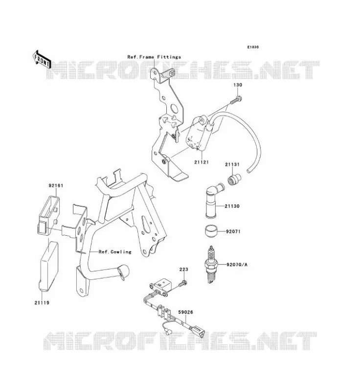IGNITION SYSTEM Kawasaki MOTOS 650 2011 KLR650  KL650EBF
