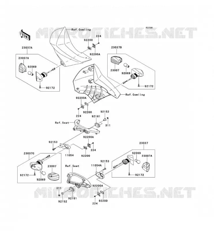 INDICATORS Kawasaki MOTOS 650 2011 KLR650  KL650EBF
